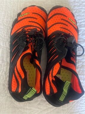 L.L. Bean Orange and Black Athletic Water Shoes